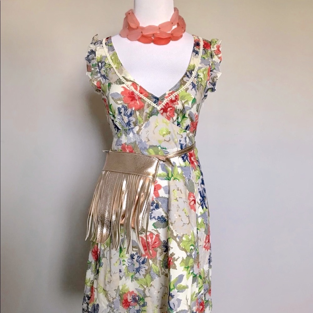 Vintage 90s Floral Boho Esprit Summer Dress